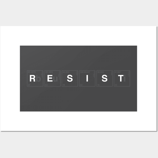 Periodic Table of the Resistance (understated version) Wall Art by authenticamerican